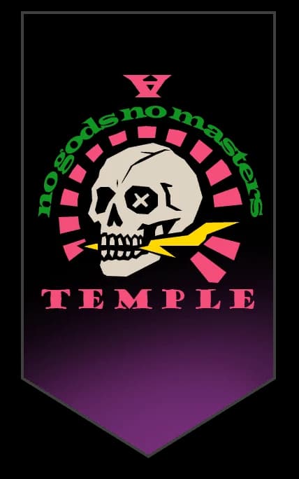 A Temple guild banner